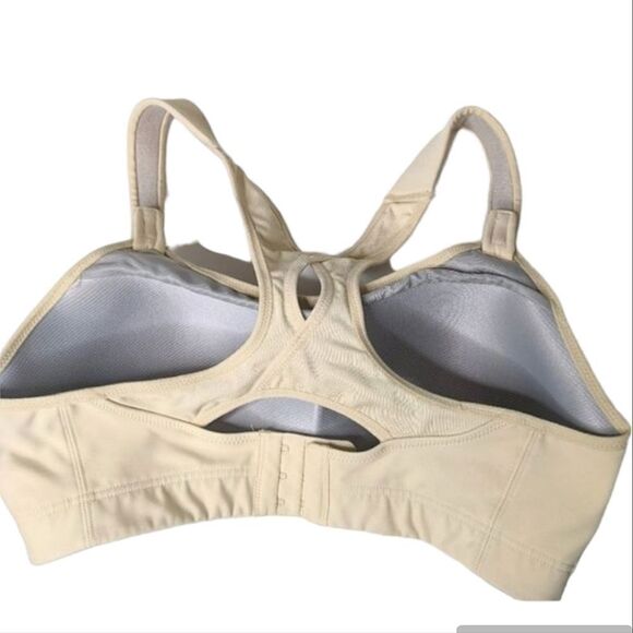 Syrokan Tan Pale Yellow High Impact Bra 38D - Picture 9 of 12